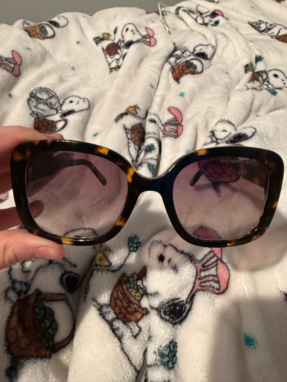 Marc Jacobs Tortoiseshell Sunglasses with Purple Gradient Lenses